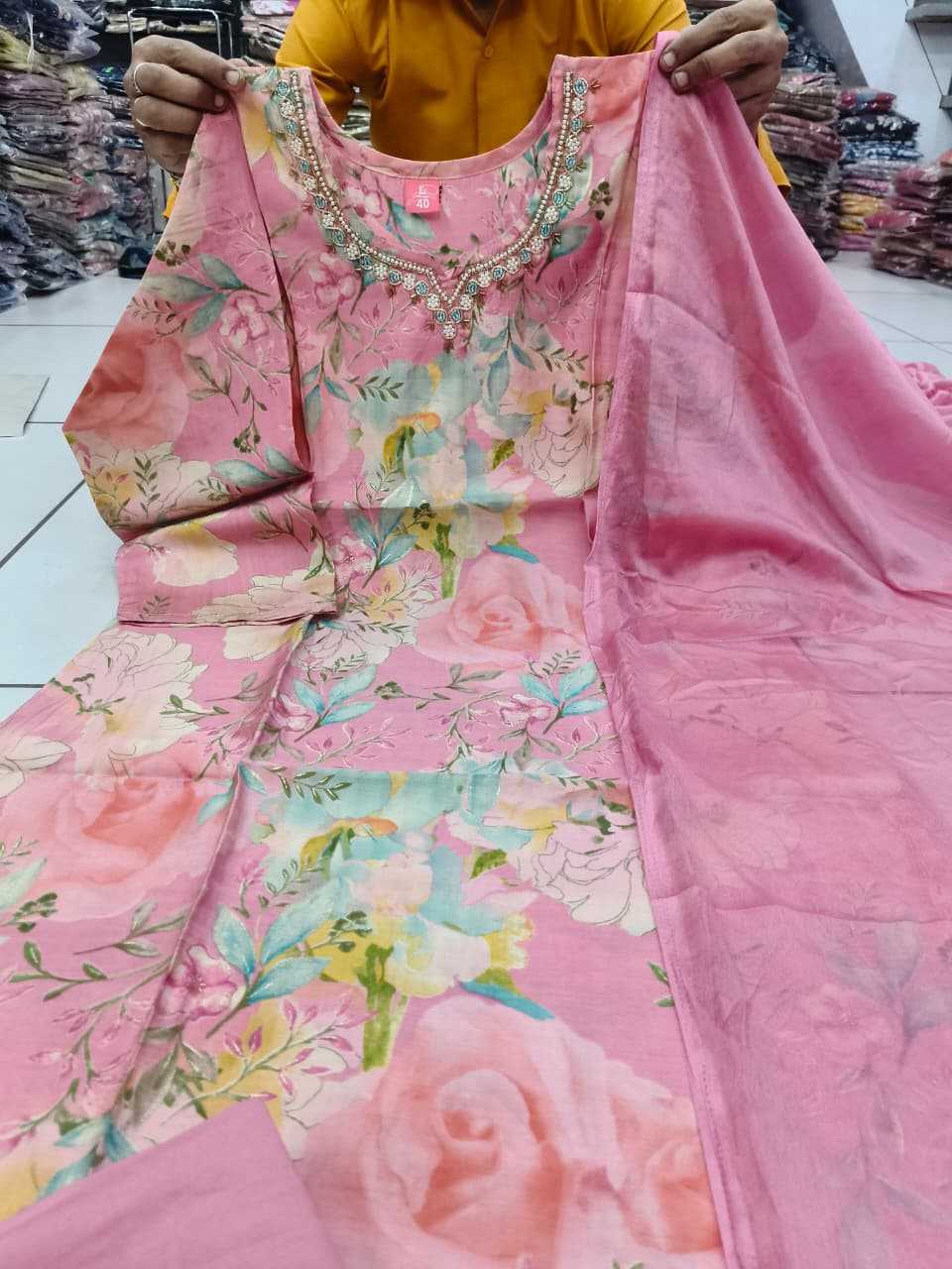Classic Maslin Designer Kurti