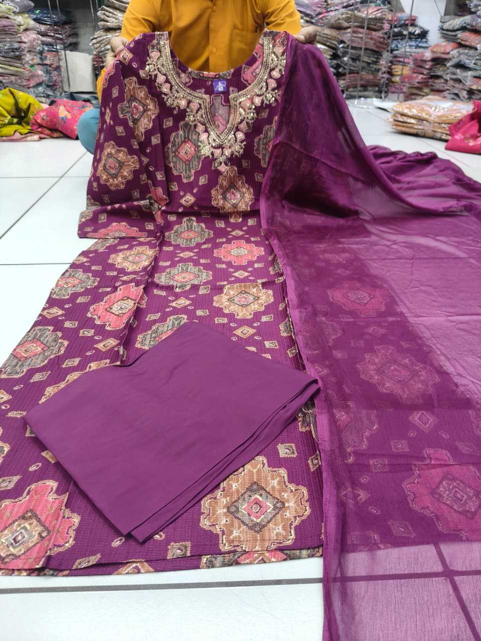 Classic Maslin Designer Kurti