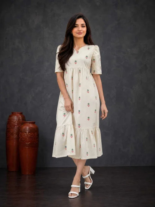Crafted Cotton Designer Dress