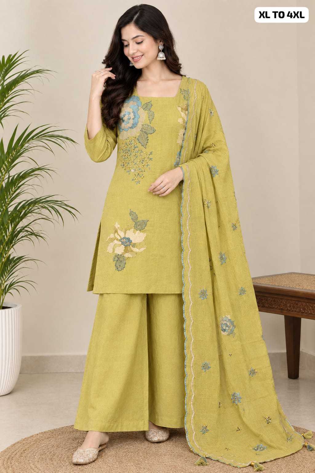 Handwork Chanderi Silk Embroidery Suit