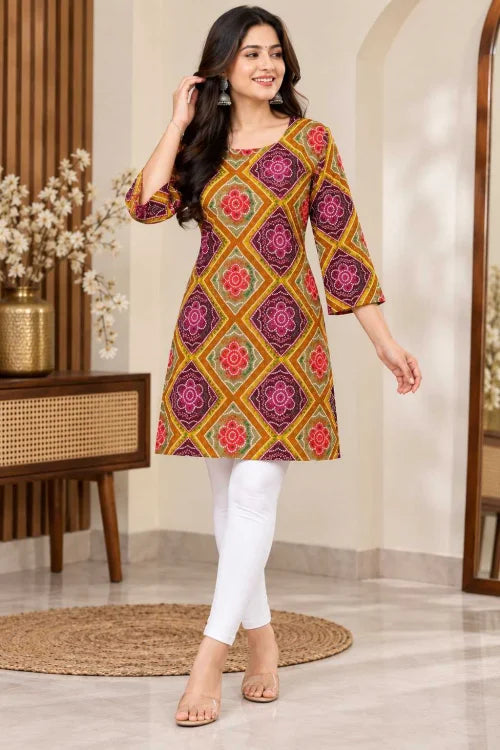 Made Pure Cotton Designer Kurti