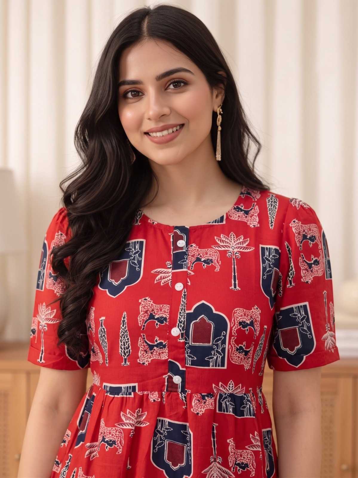Middy Cotton Designer Dress