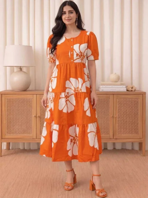 Middy Cotton Designer Dress