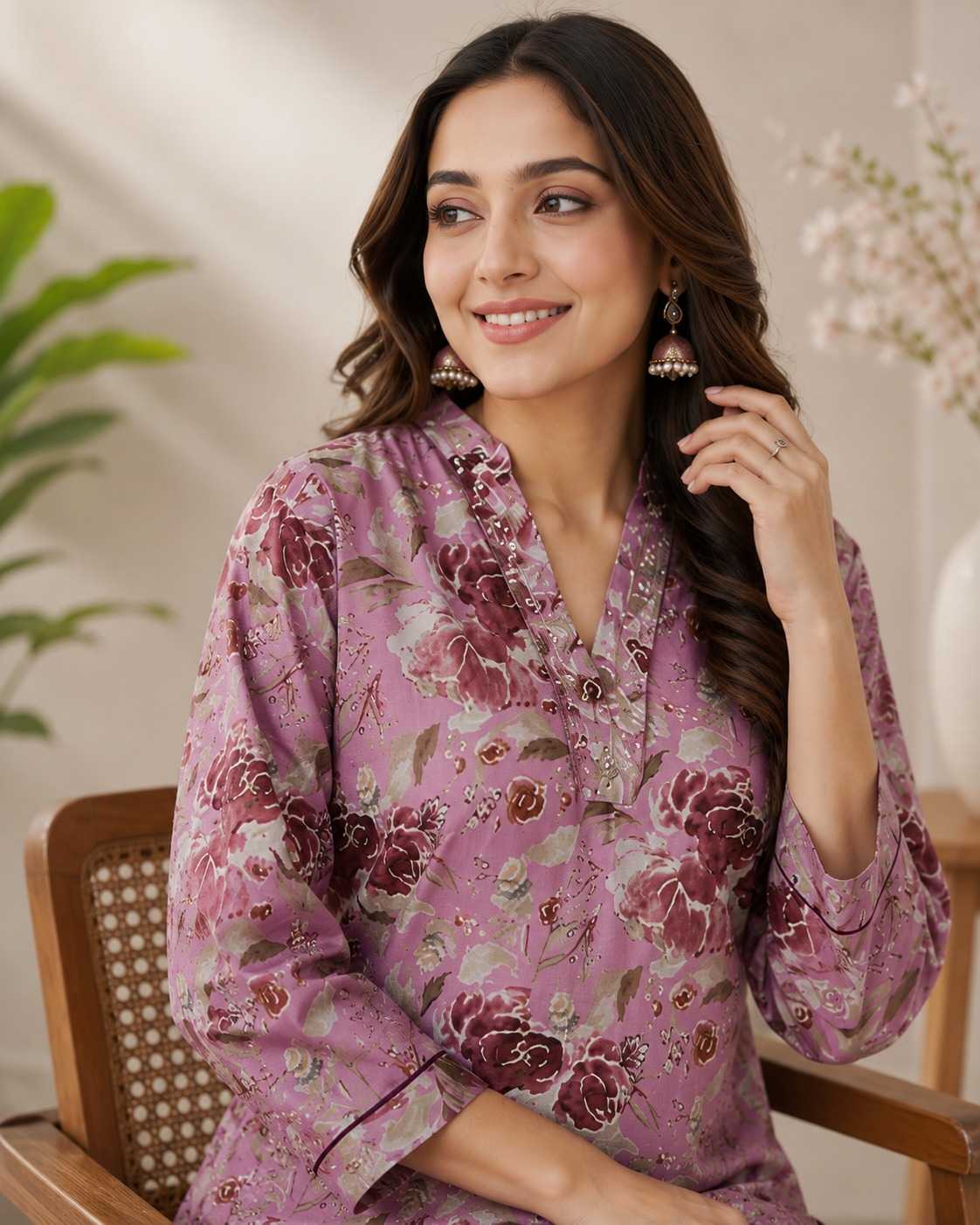 Modal Silk Party Wear Kurti