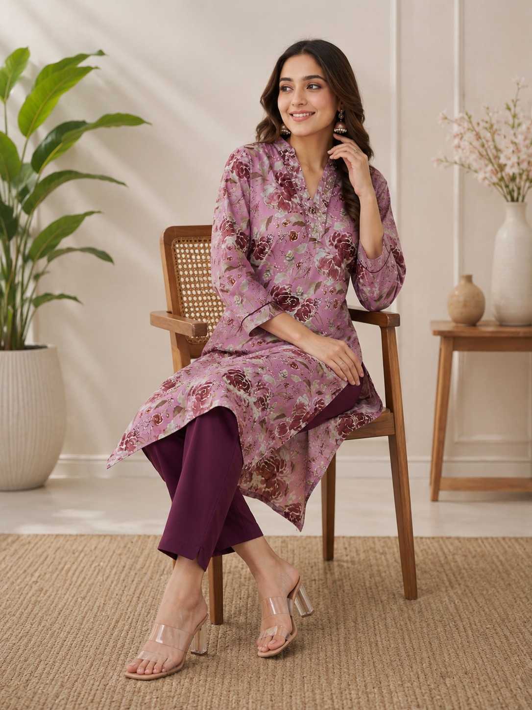 Modal Silk Party Wear Kurti