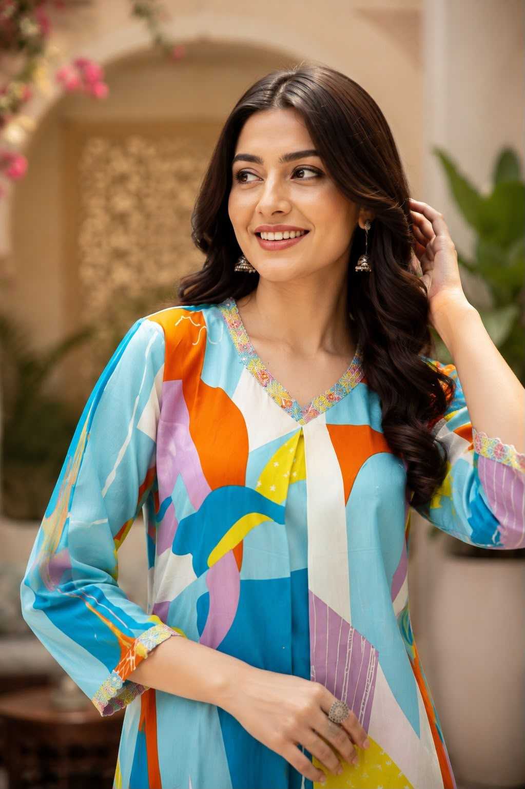 NEW Slub Reyon Designer Kurti
