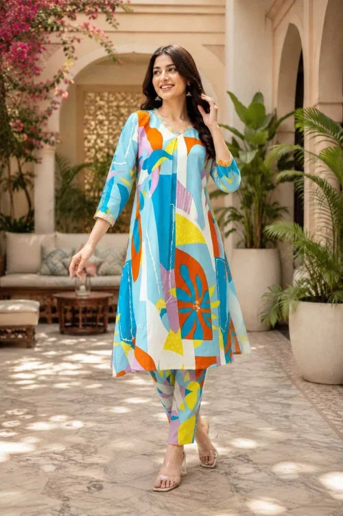 NEW Slub Reyon Designer Kurti