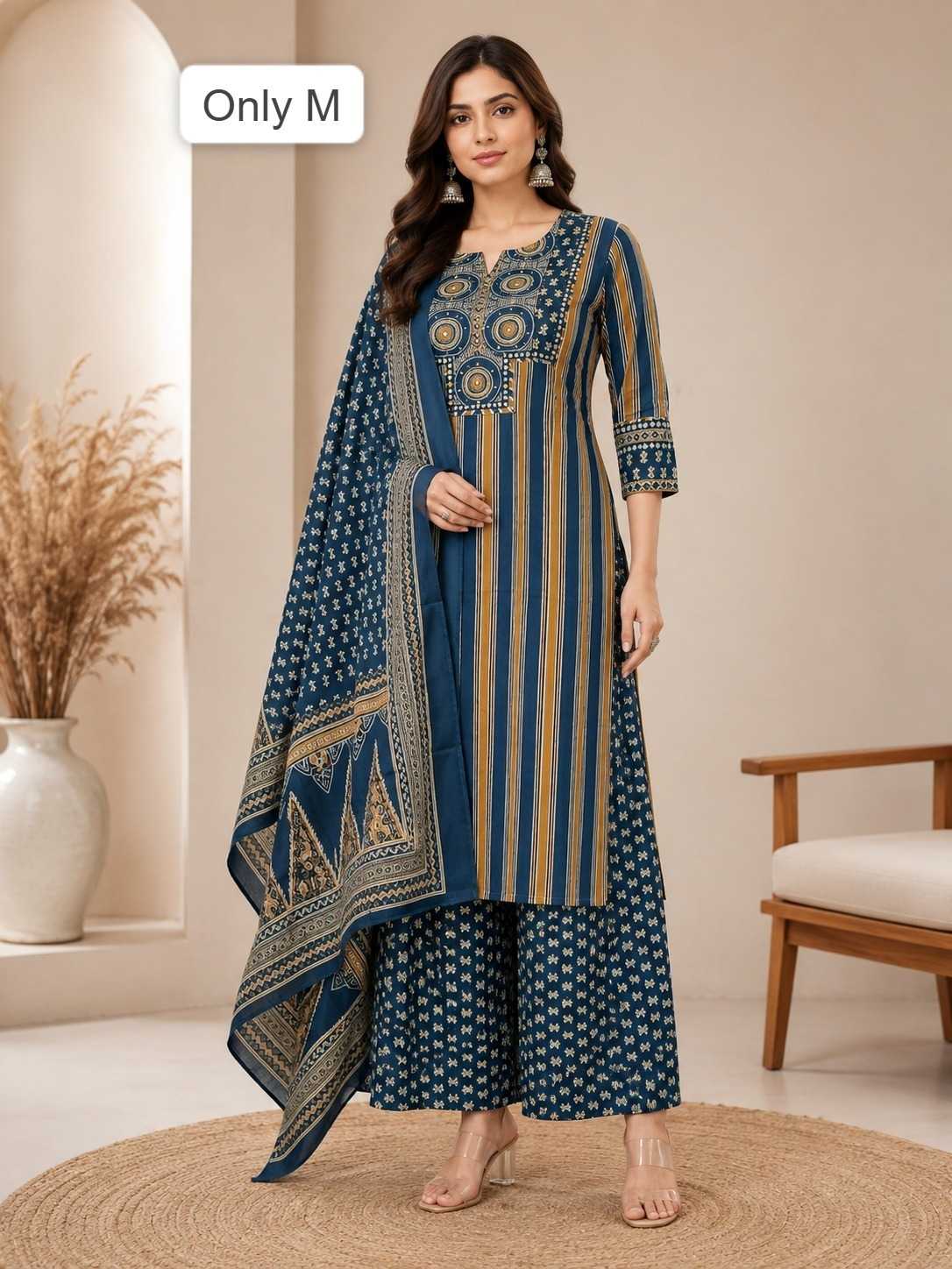 Pure Cotton Designer Kurti in Black
