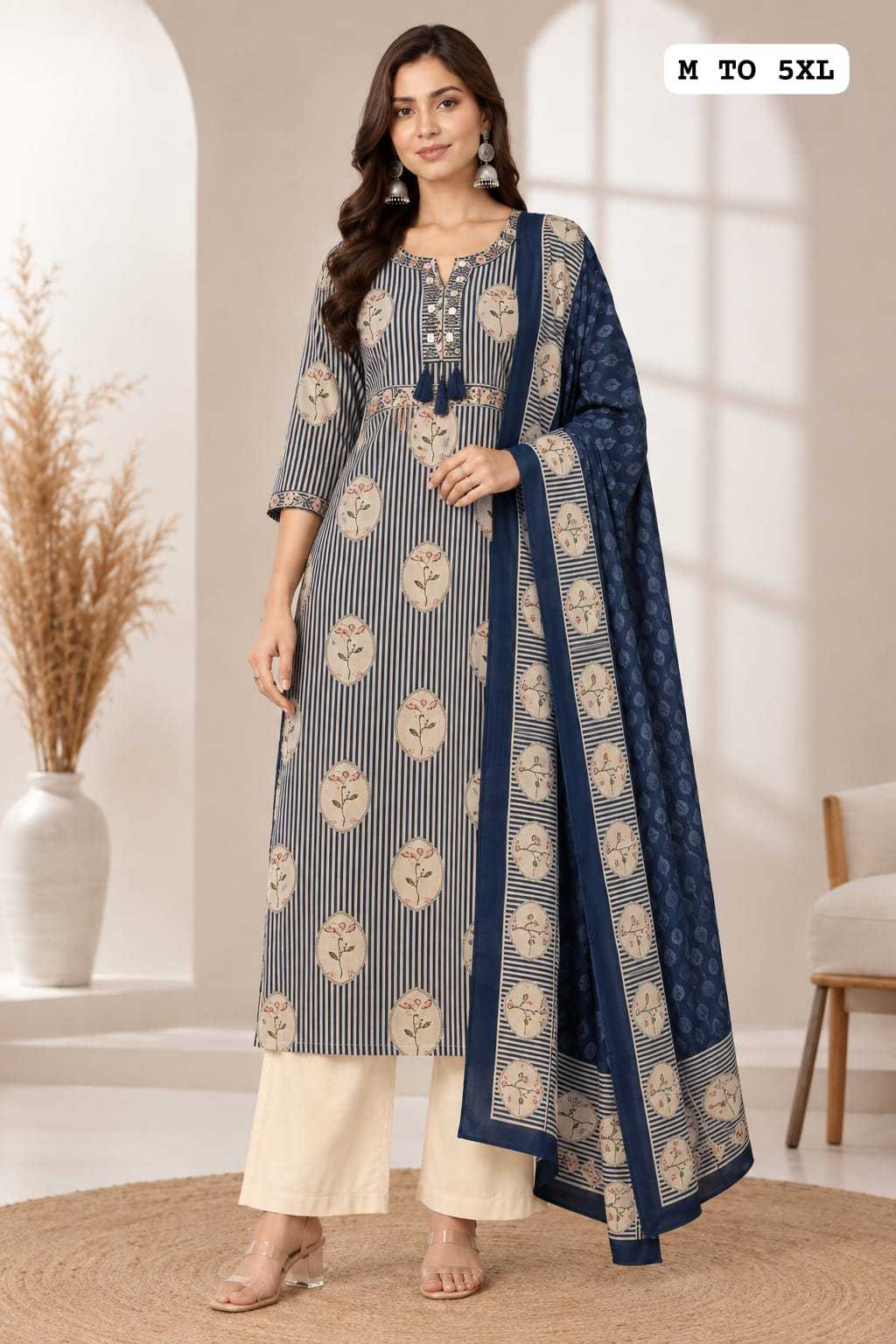 Pant Cotton Party Wear Kurti