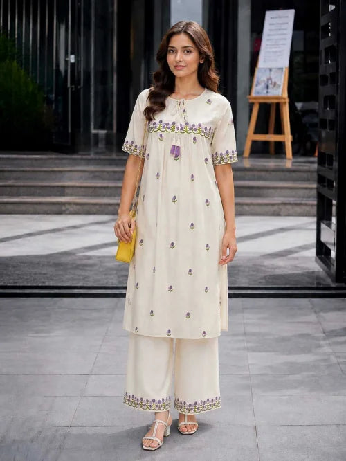 PRI Cotton Embroidery Suit