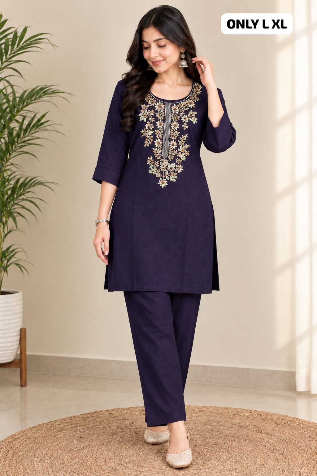 Pure Cotton Designer Kurti in Orange