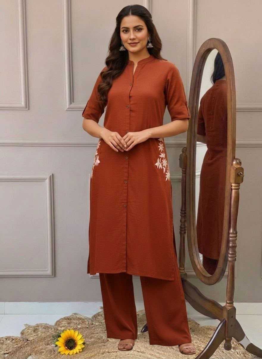 RED Cotton Co-ord Set