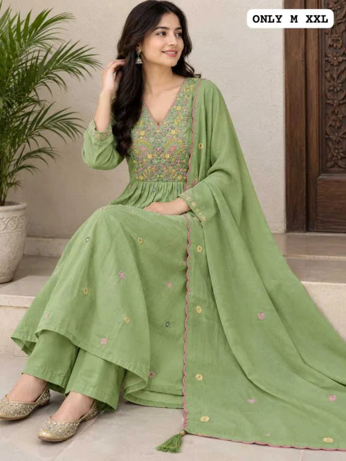 Rodu Chanderi Cotton Embroidery Suit