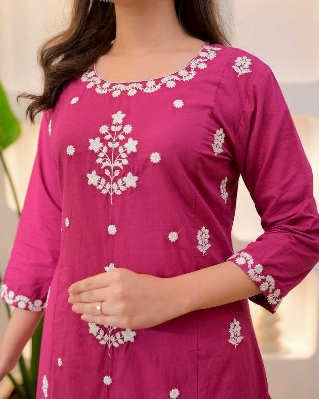 Premium Roman Silk Party Wear Kurti