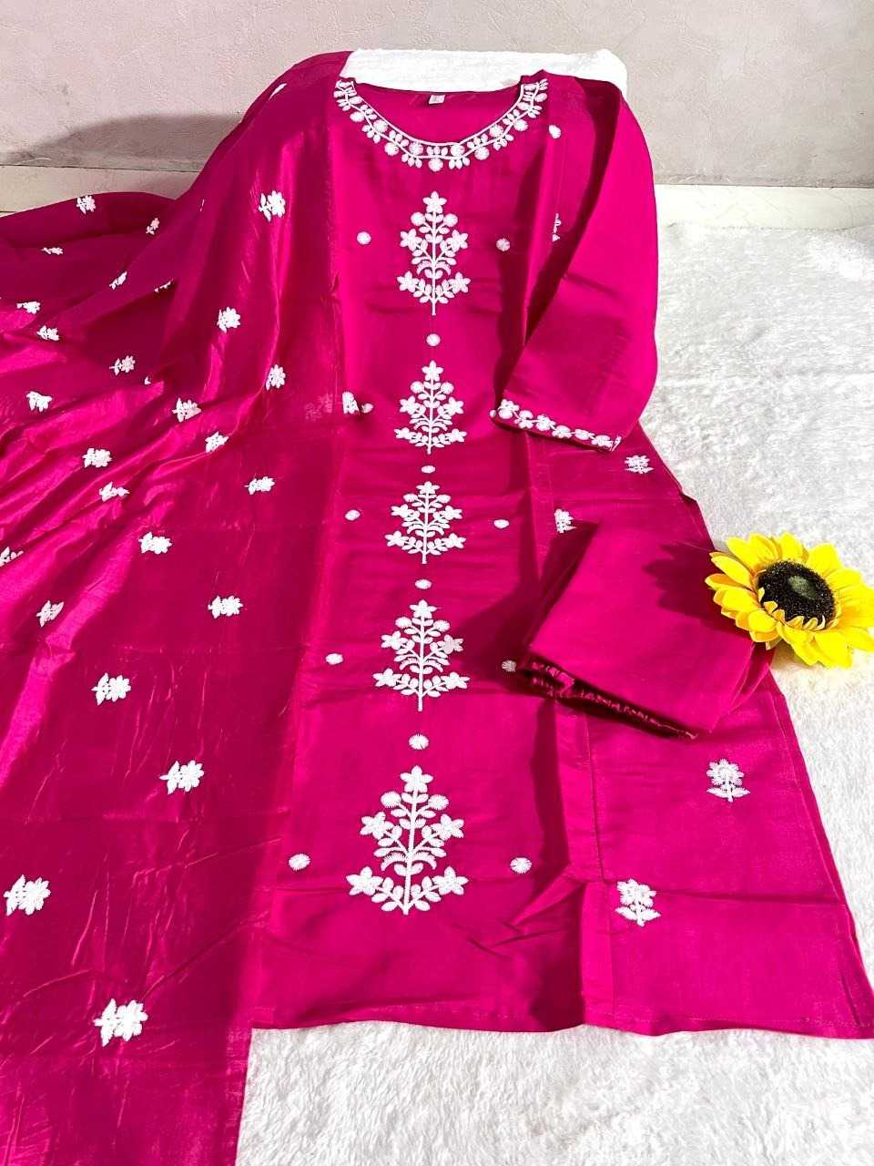 Premium Roman Silk Party Wear Kurti