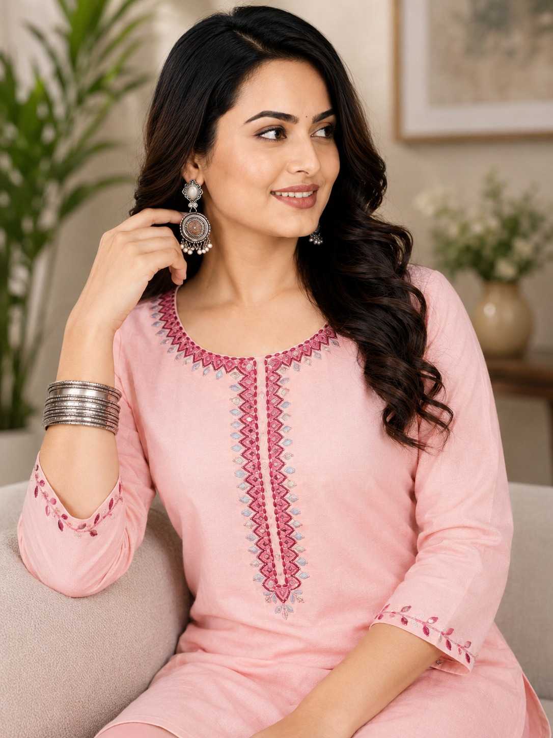 Size Cotton Festive Kurti
