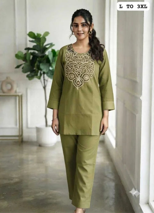 Sleeve Cotton Co-ord Set