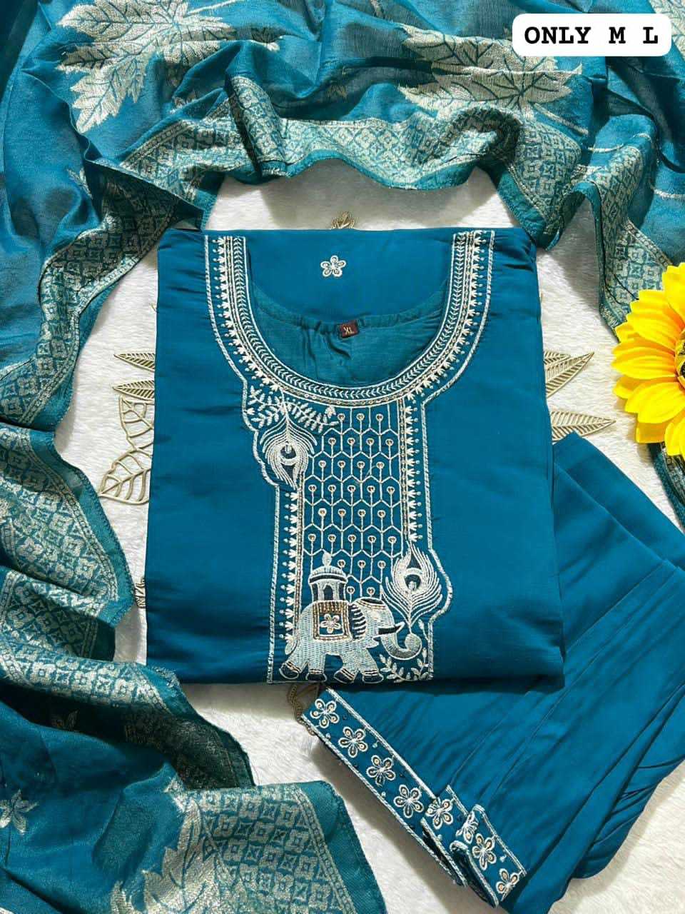 Maslin Party Wear Kurti in Purple