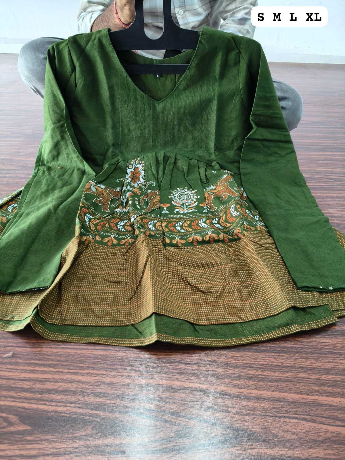 Cotton Designer Kurti in Green