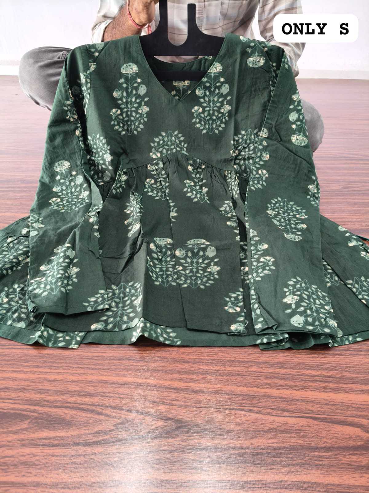 Cotton Designer Kurti in Green
