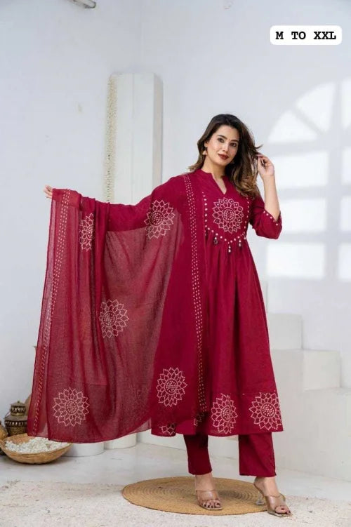 Pure Cotton Printed Suit