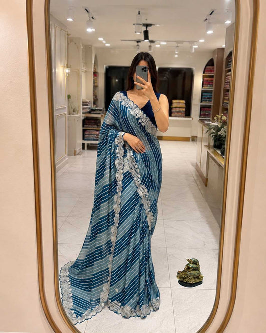 Aamaniya Chinon Silk Soft Saree