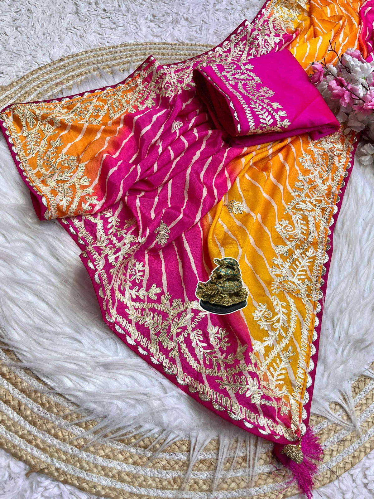 Adishaya Chinon Silk Traditional Saree