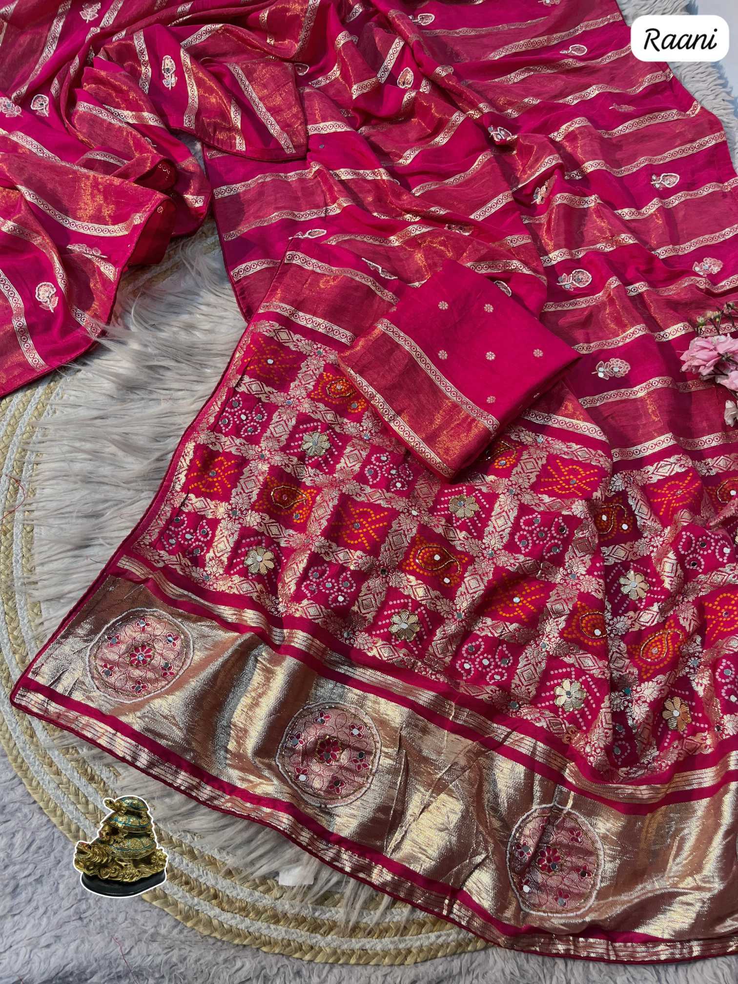 Viscose Hand Work Saree