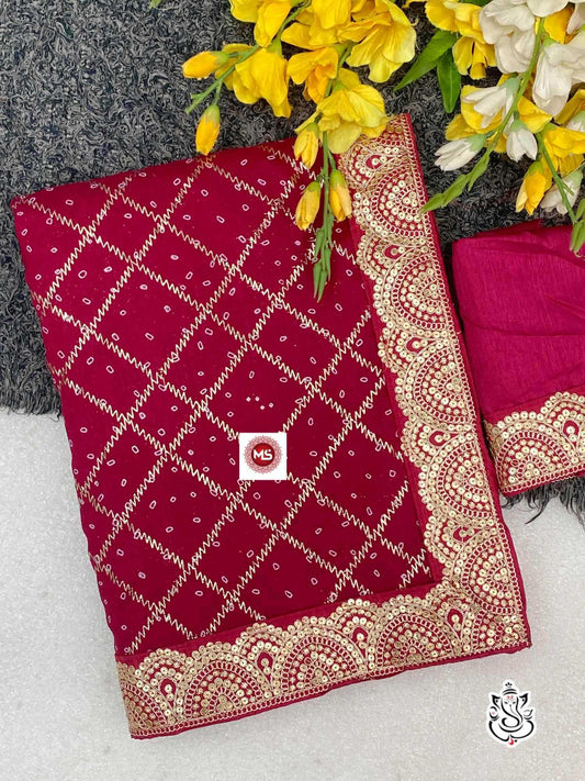 Vichitra Silk Traditional Saree