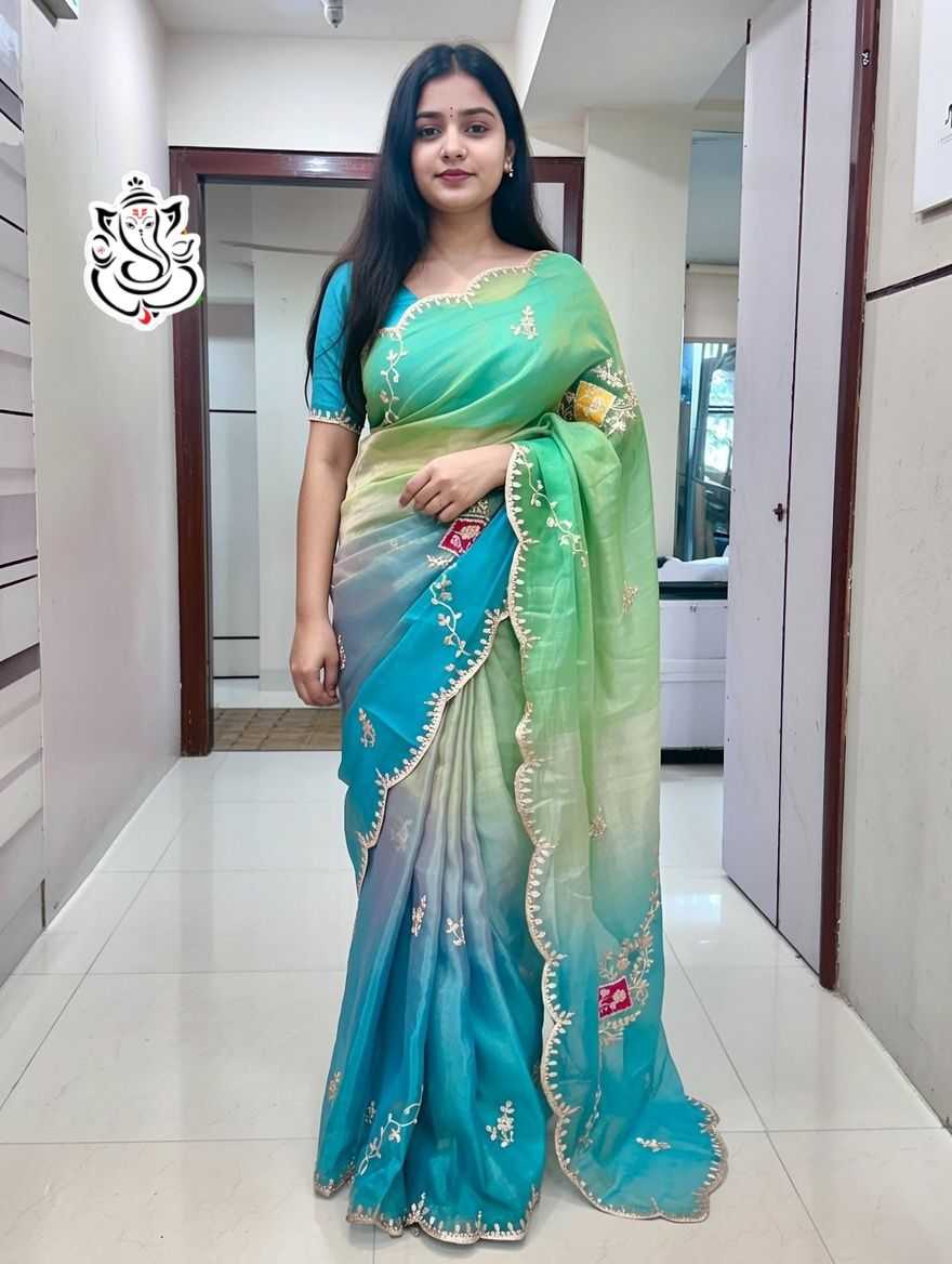 Crush Silk Party Wear Saree