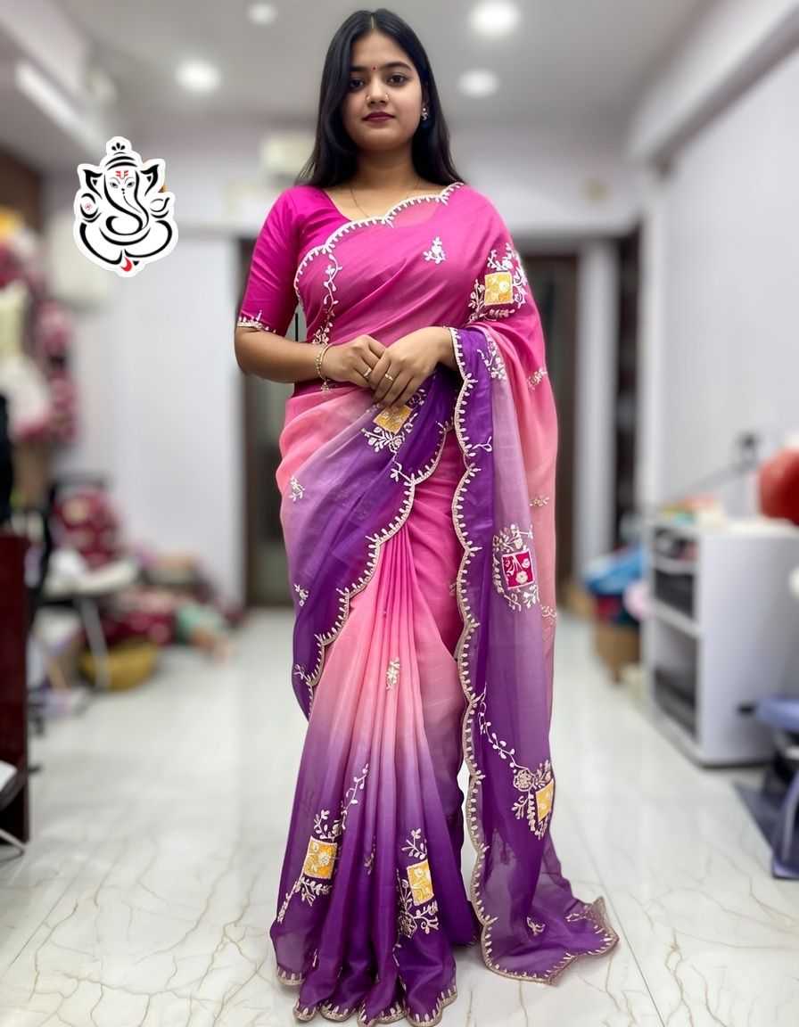Crush Silk Party Wear Saree
