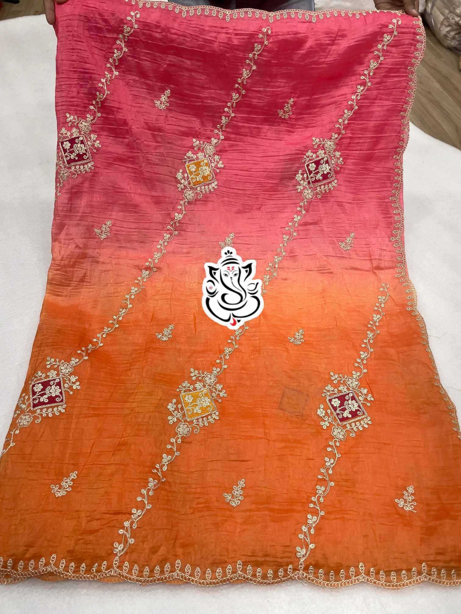 Crush Silk Party Wear Saree