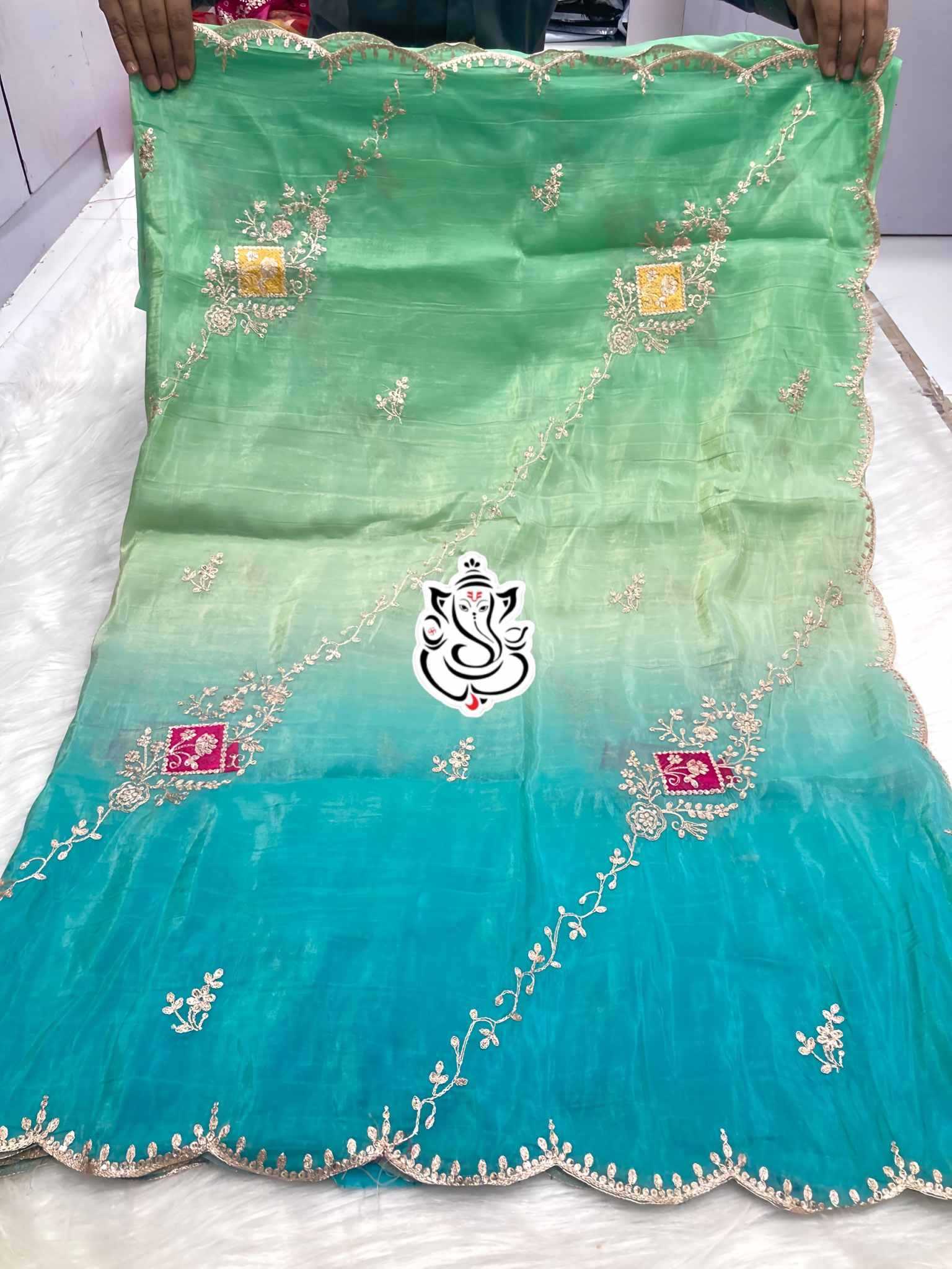 Crush Silk Party Wear Saree
