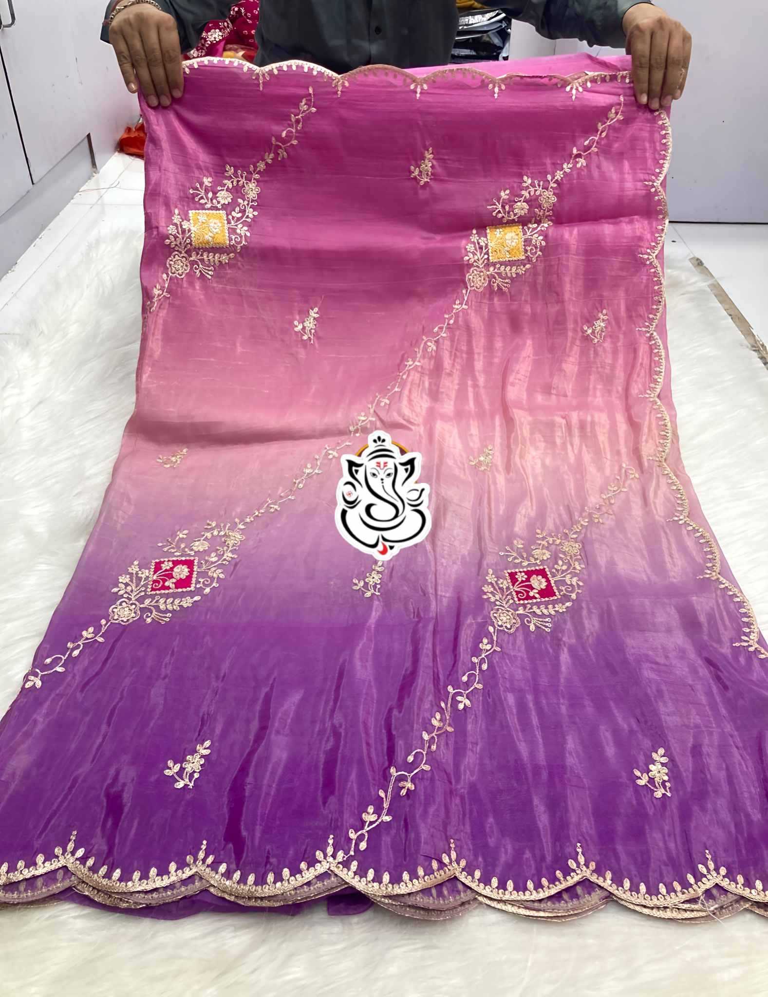 Crush Silk Party Wear Saree