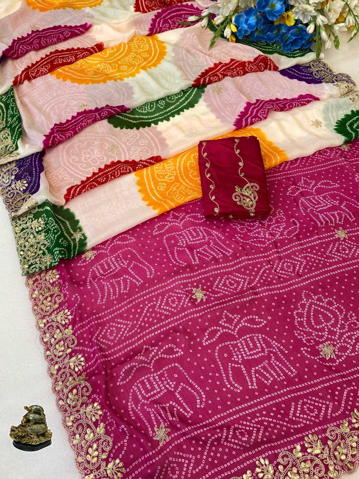 Chinon Printed Saree