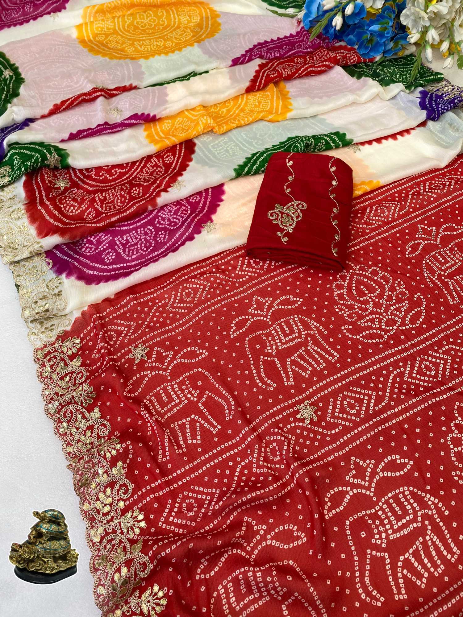 Chinon Printed Saree