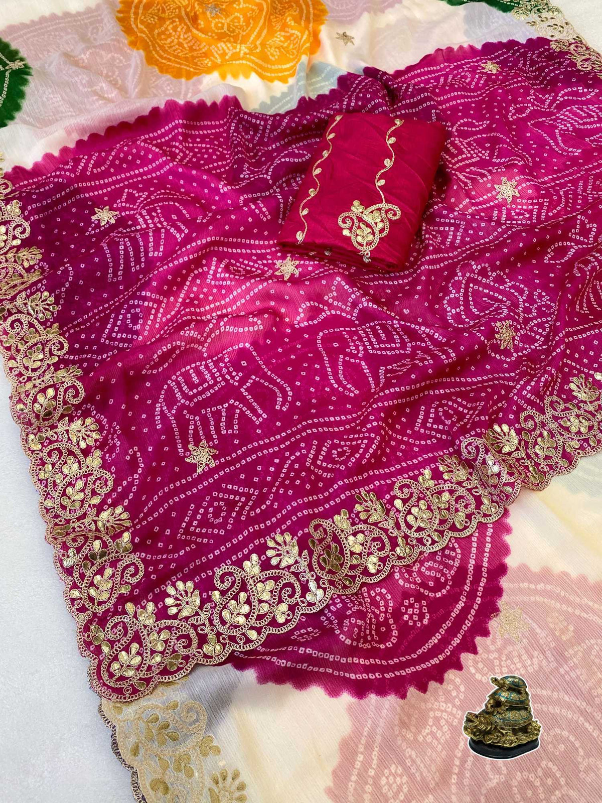 Chinon Printed Saree