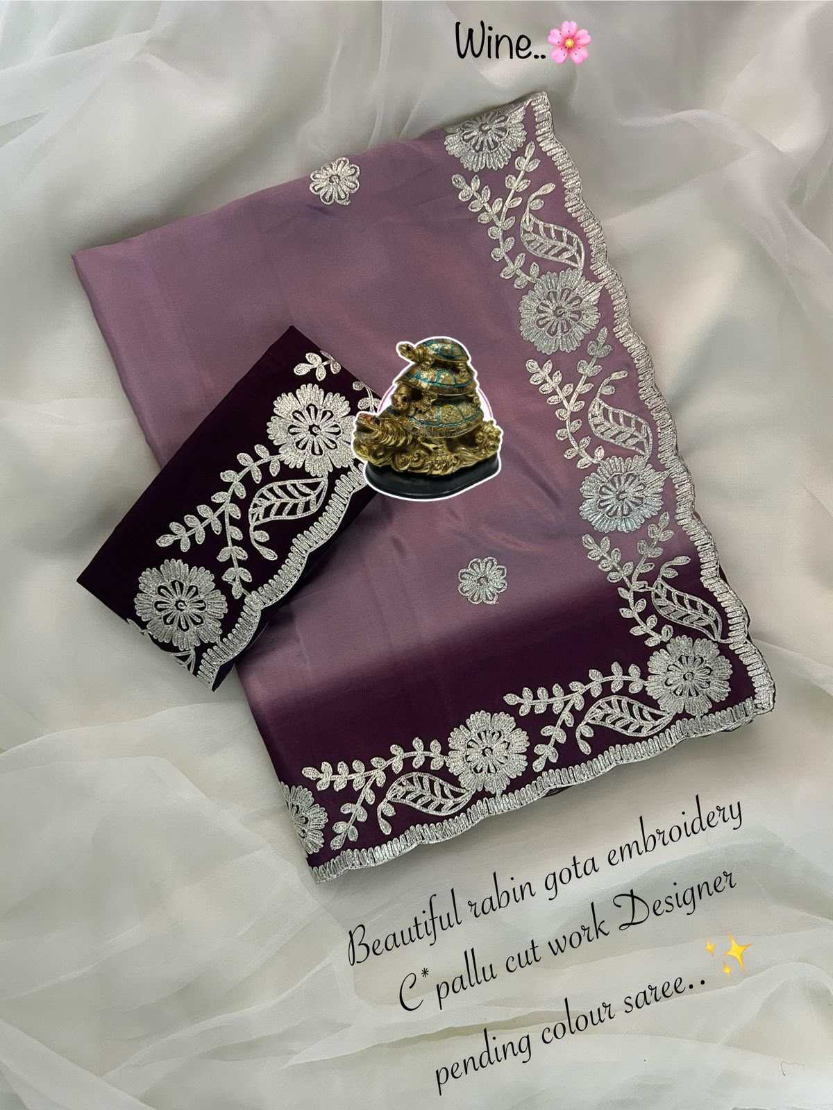 Akshmika Chinon Designer Saree