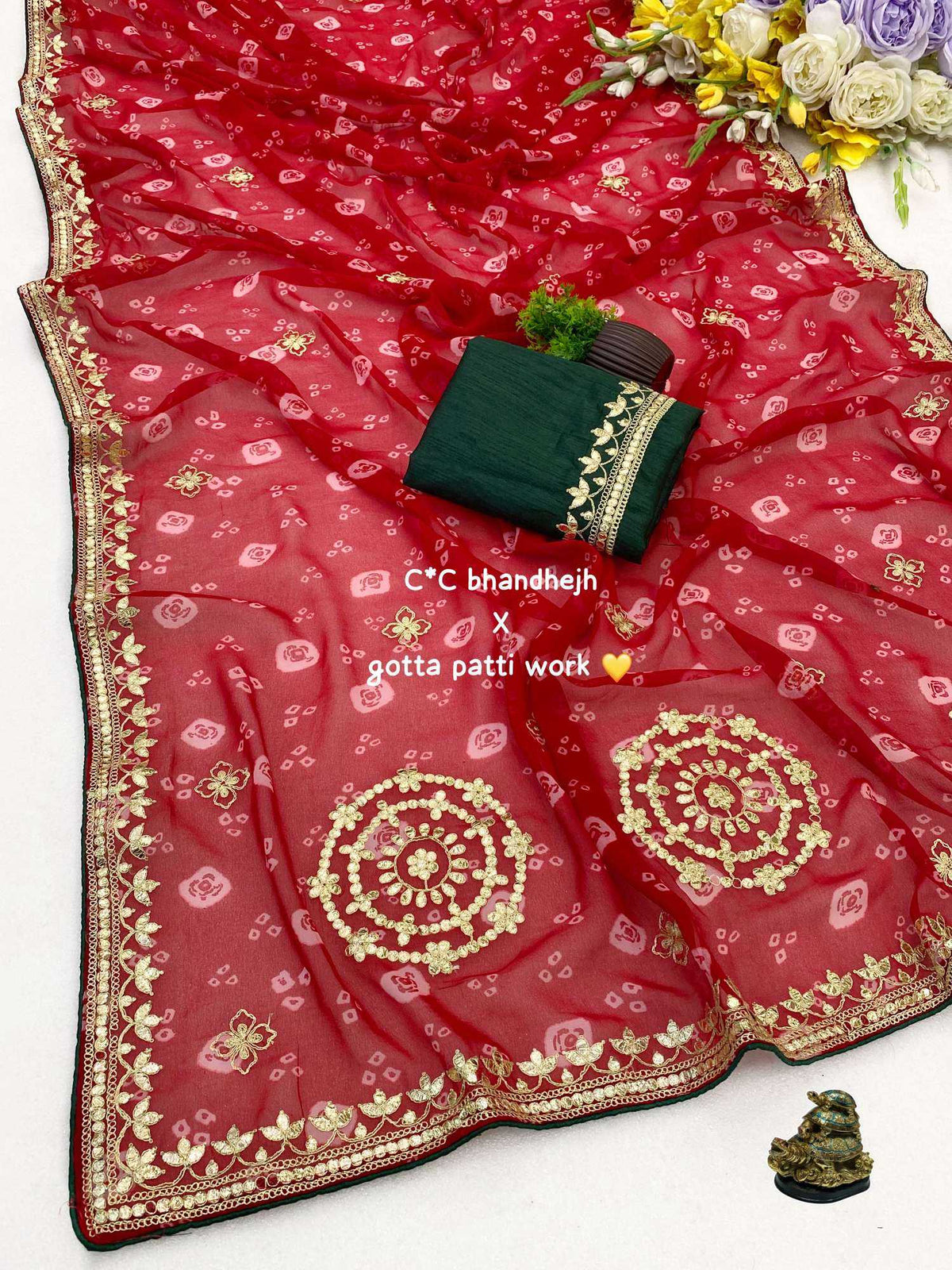 Alisha Georgette Printed Saree