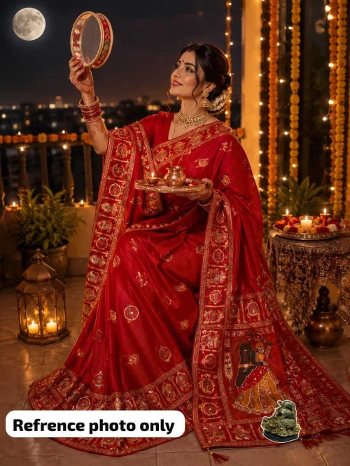Aloka Viscose Hand Work Saree