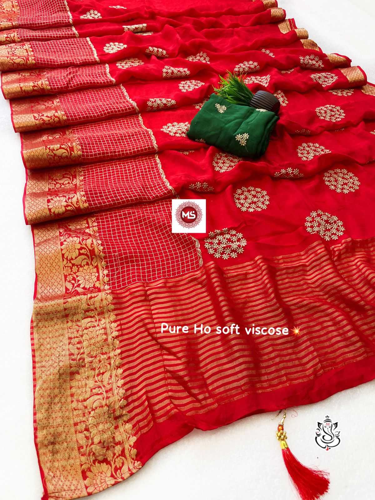 Viscose Traditional Silk Saree