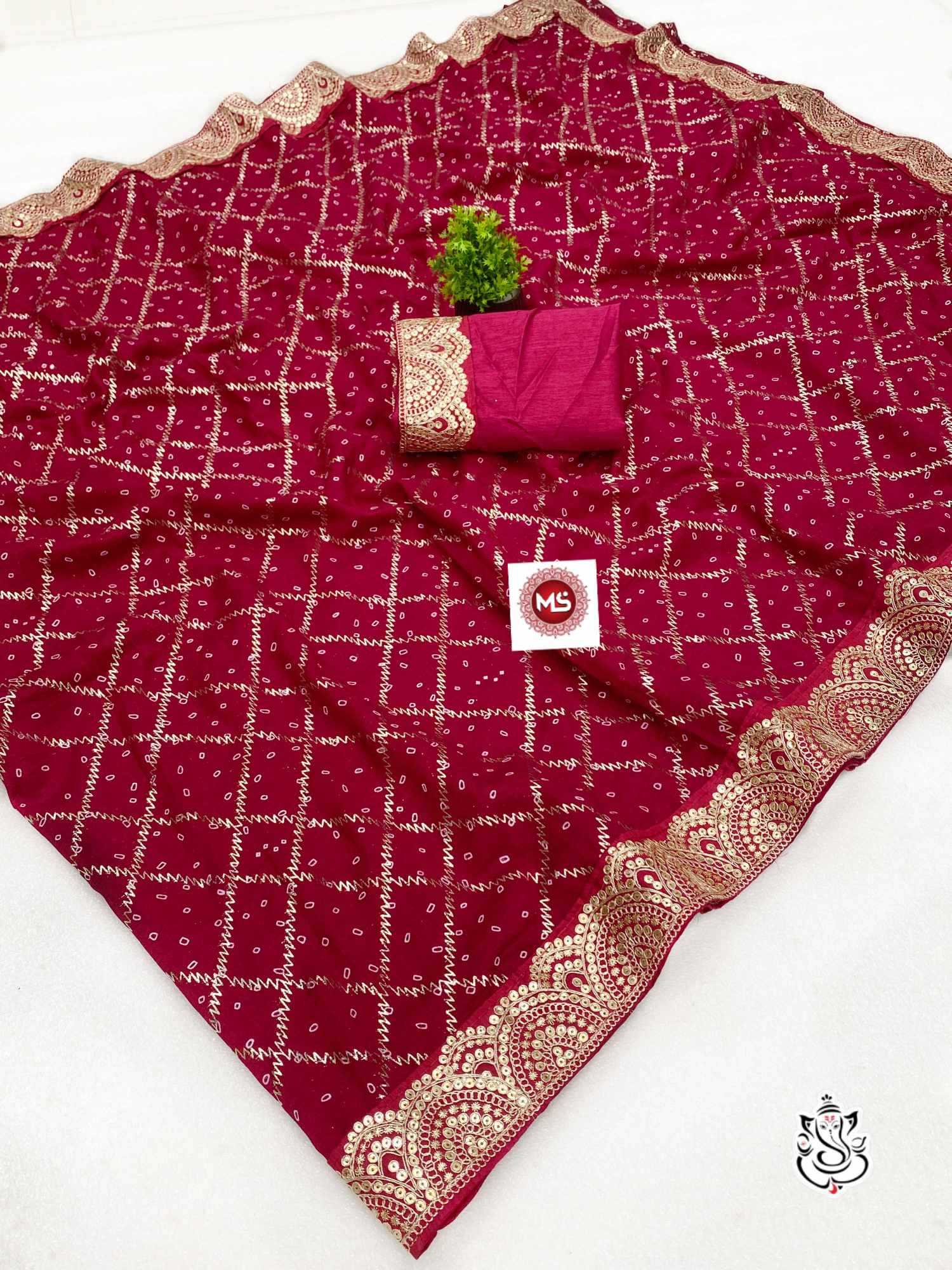Vichitra Silk Traditional Saree