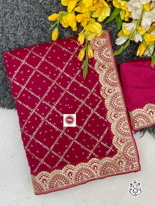 Vichitra Silk Traditional Saree