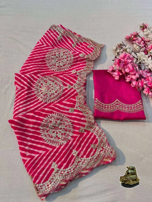 Anamika Georgette Saree