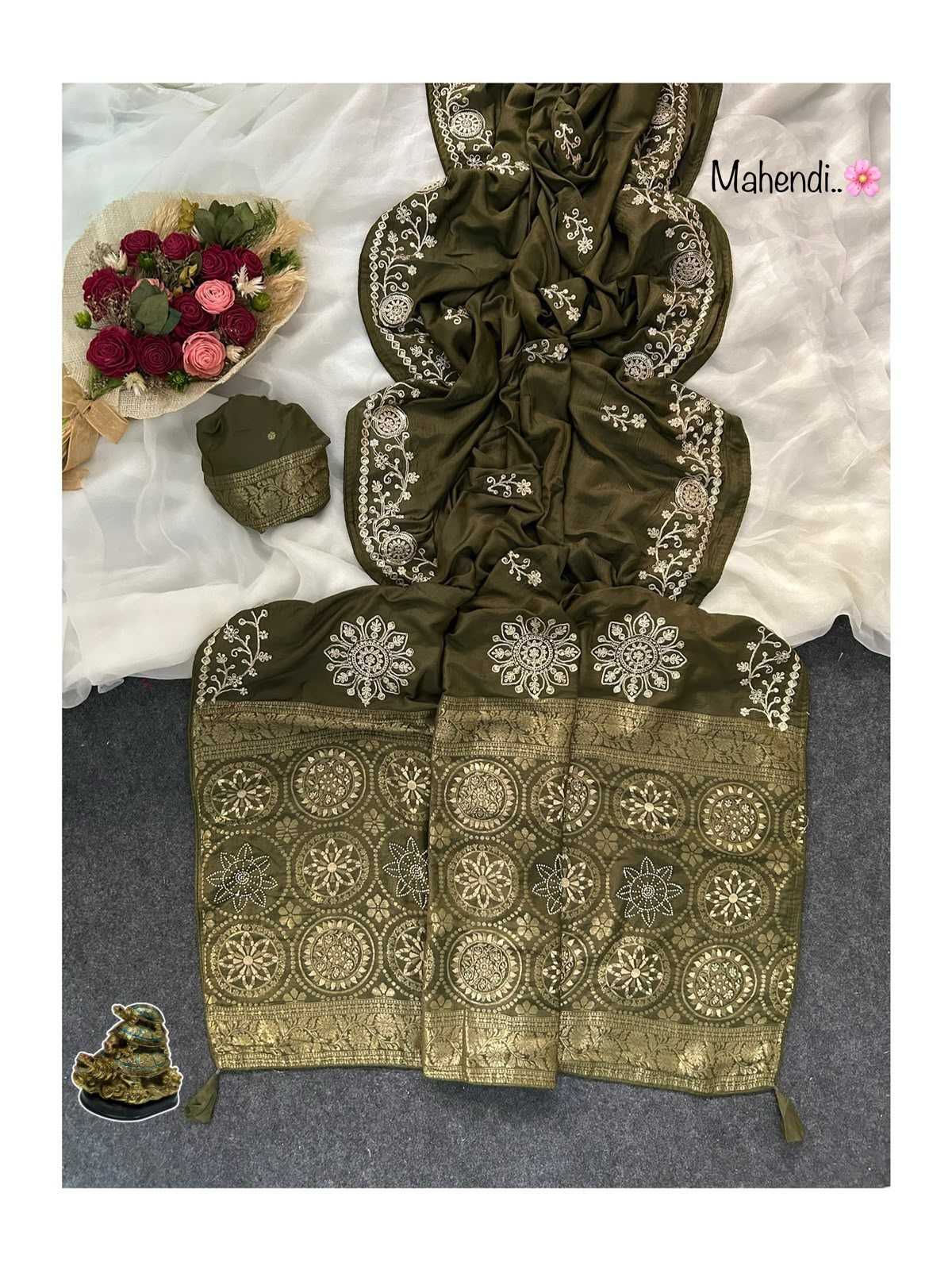 Anulekha Fancy Embroidered Saree