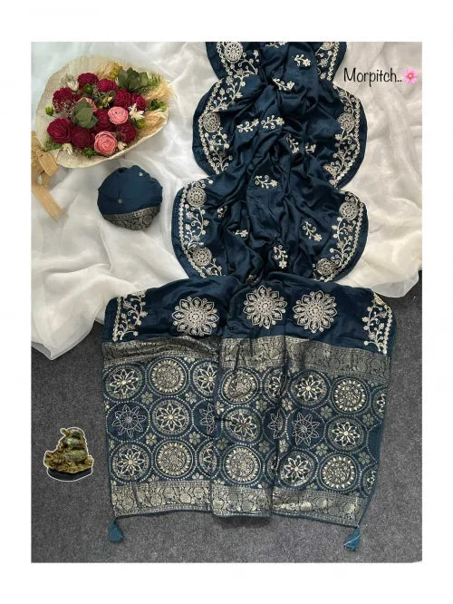 Anulekha Fancy Embroidered Saree