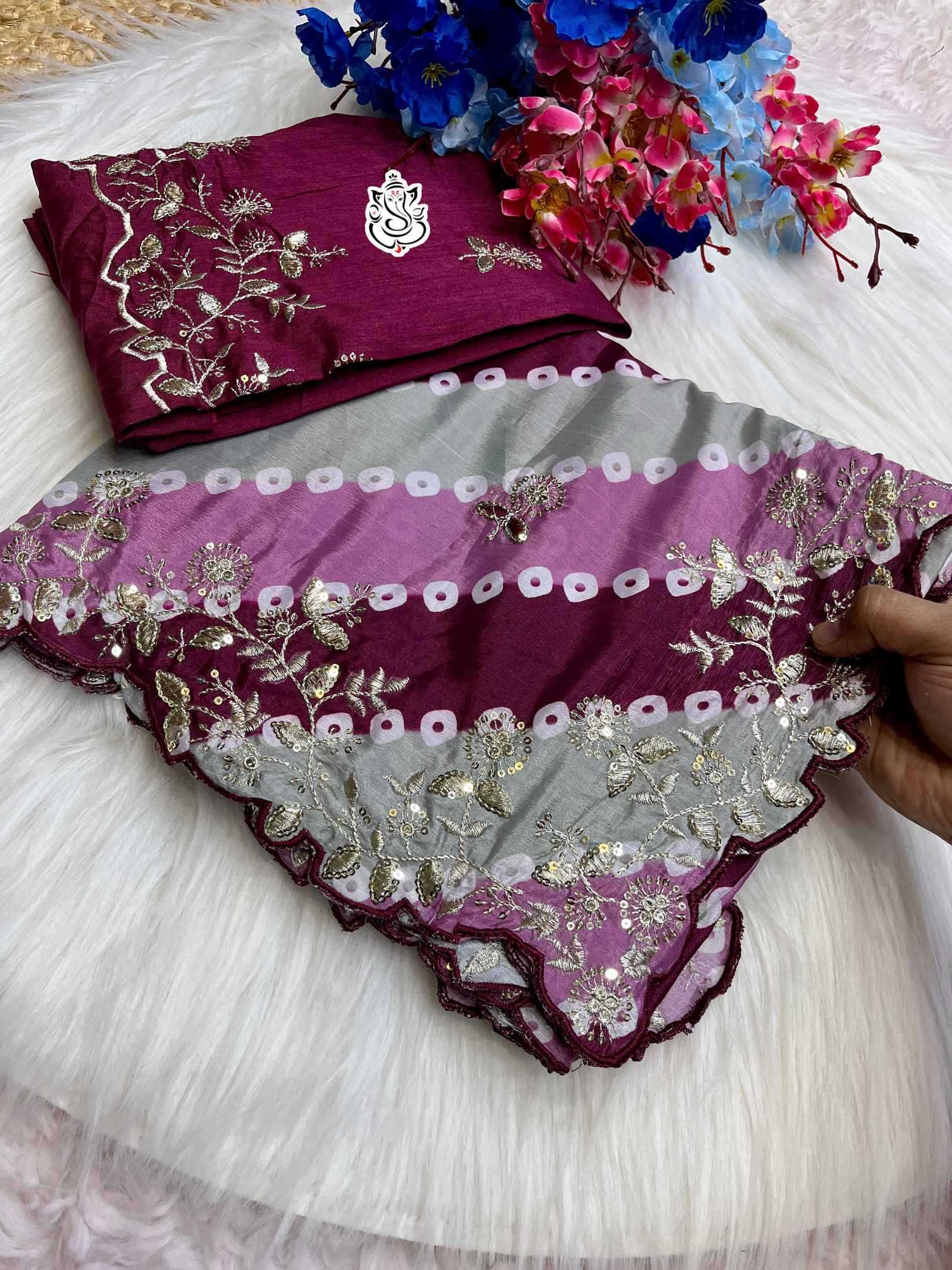 Chinon Silk Soft Saree