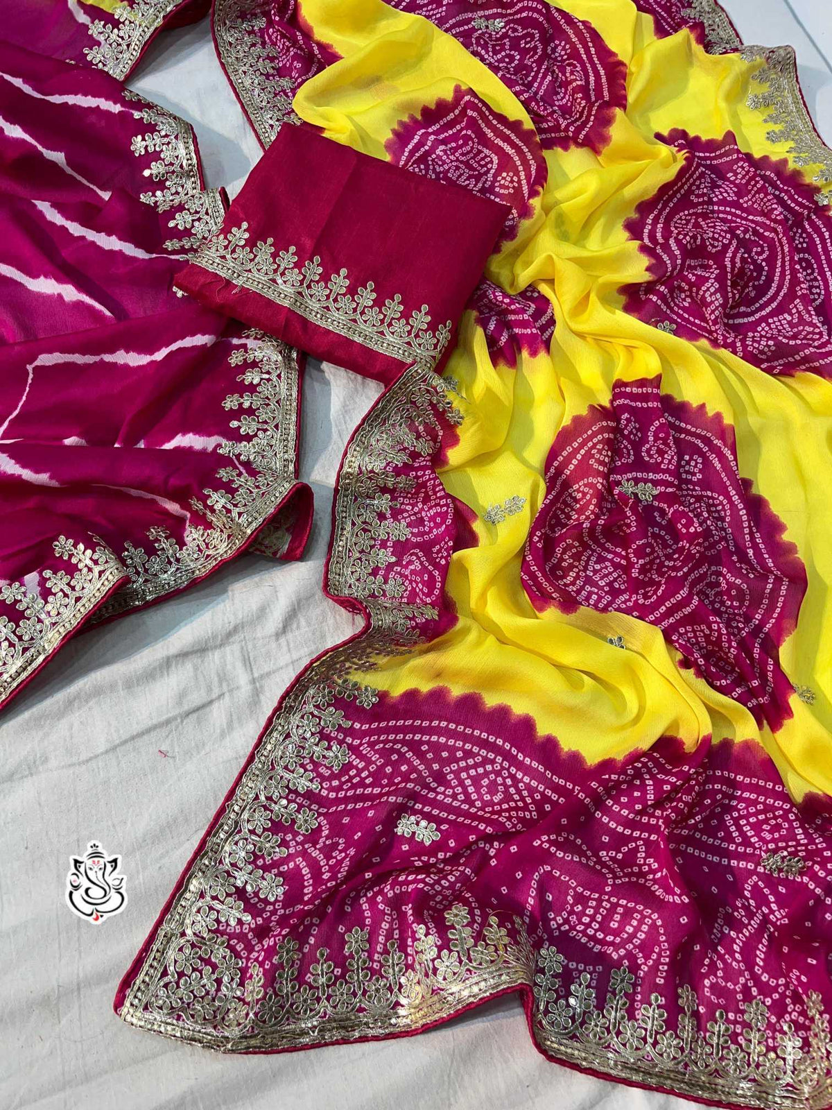 Aparna Chinon Silk Traditional Saree