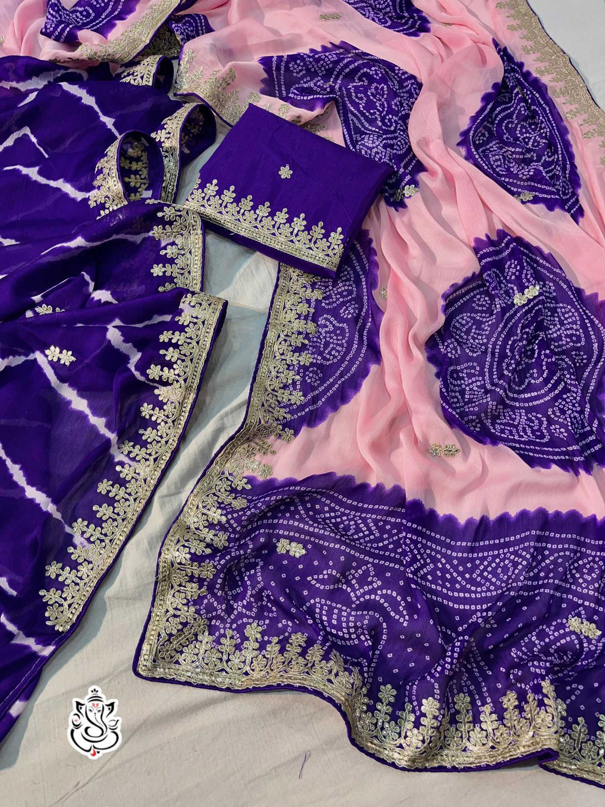 Aparna Chinon Silk Traditional Saree