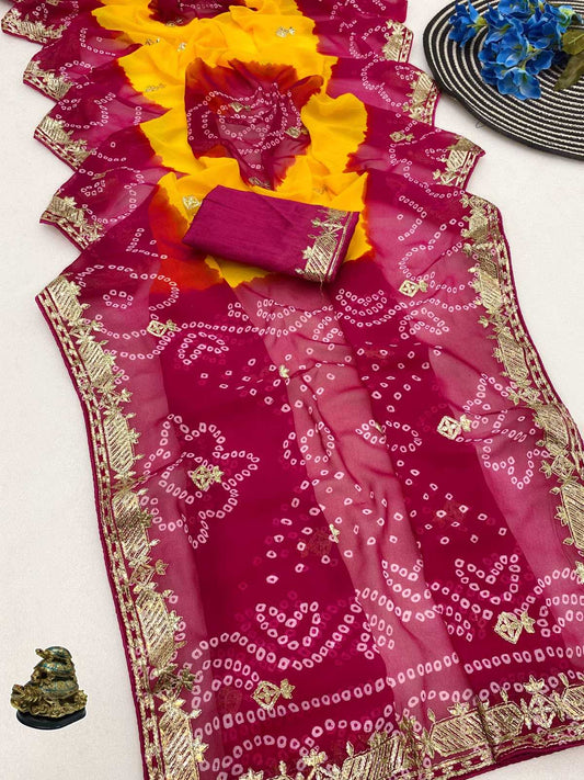 Aradhyani Georgette Printed Saree